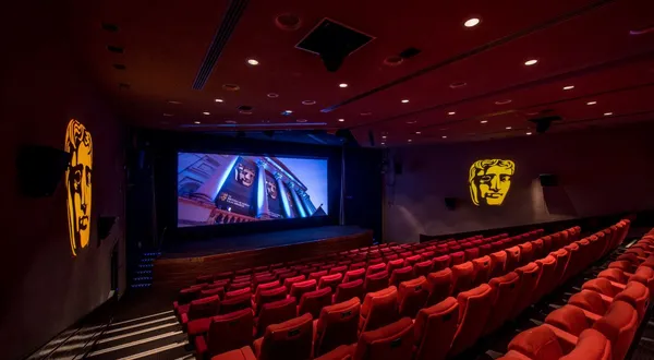 Bafta 195 theatre hall with stage and screen