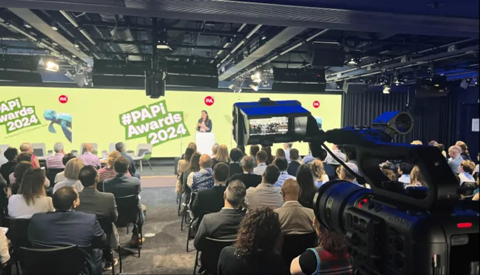 LED stage backdrop at the PAPi awards